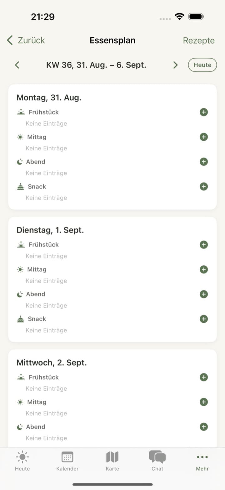 Der Essensplan, der eure Einkaufsliste gleich mitschreibt